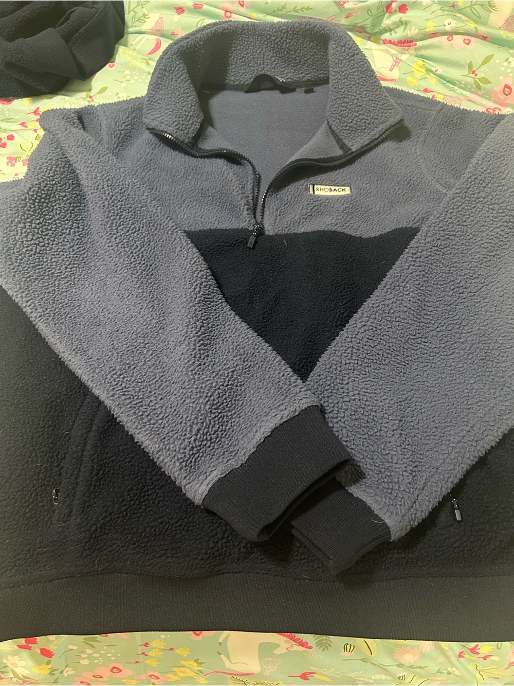 Rhoback quarter zipper fleece sweater